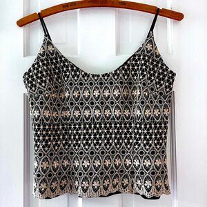 Embroidered lace | spaghetti strap tank